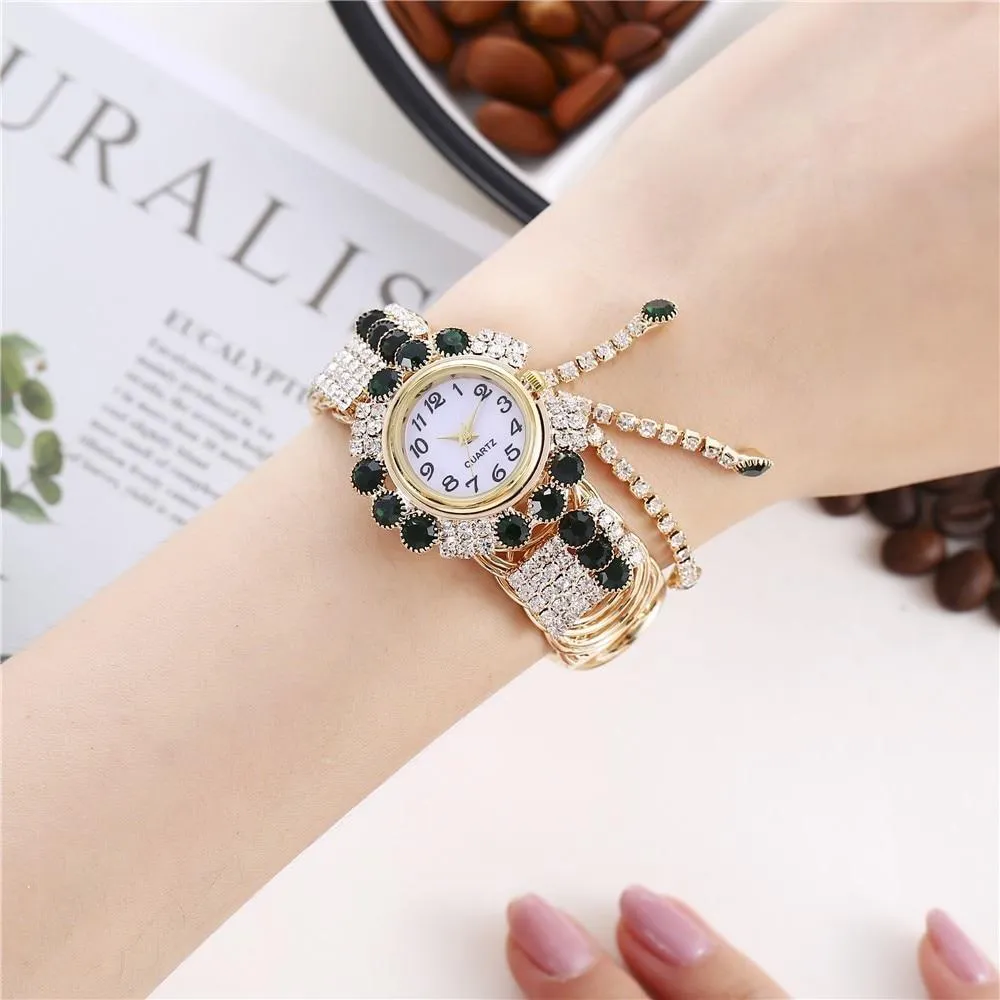 Luxury Fashion Rhinestones Relogio Feminino Bracelet Wrist Watches