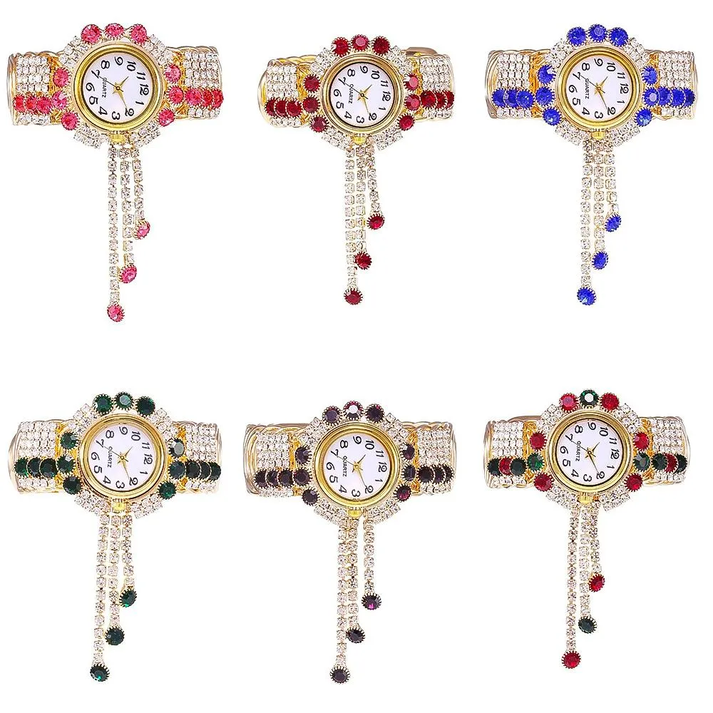 Luxury Fashion Rhinestones Relogio Feminino Bracelet Wrist Watches