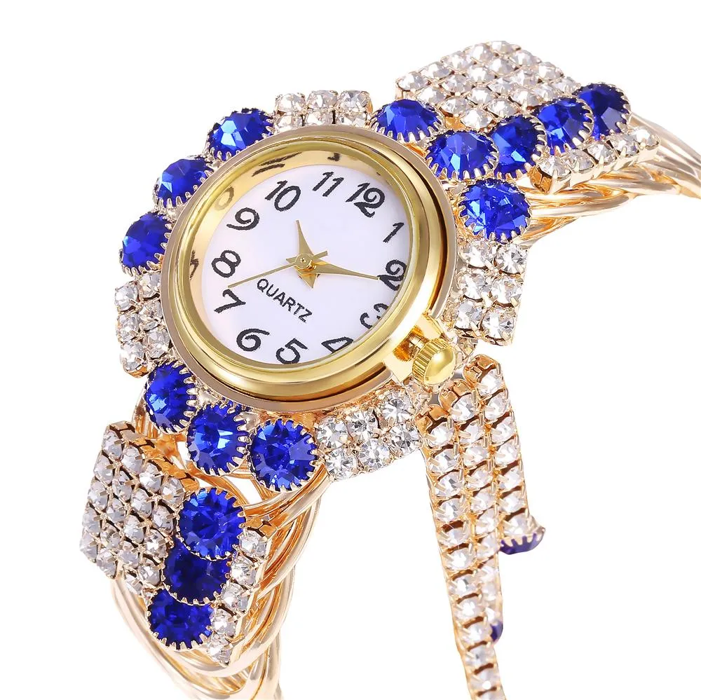 Luxury Fashion Rhinestones Relogio Feminino Bracelet Wrist Watches