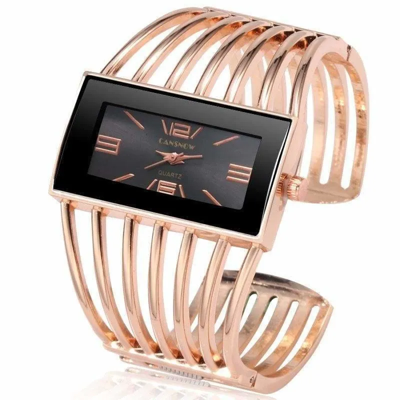 Luxury Fashion Watch Rose Gold Bangle Bracelet