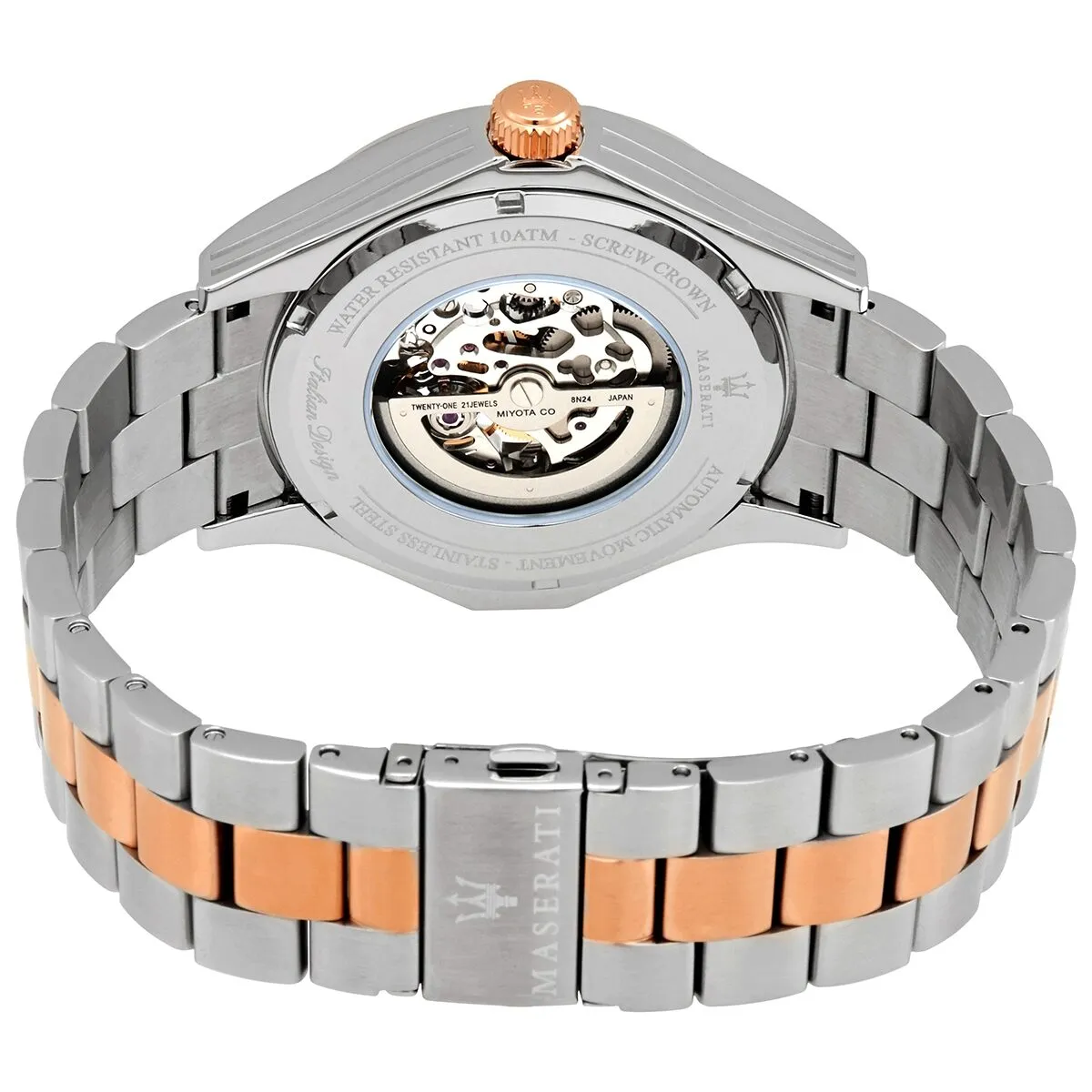 Maserati Circuito Automatic Silver Open Heart Dial Men's Watch R8823127001