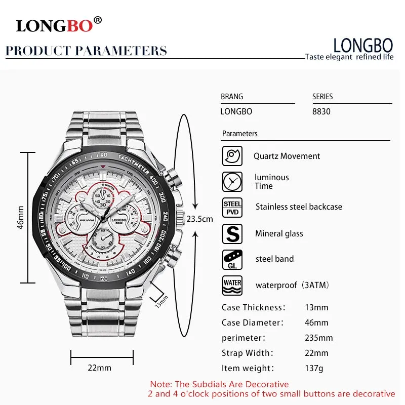 Men's Fashion New Luxury Waterproof Watches