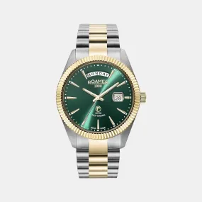 Men's Green Analog Stainless Steel Watch 981666 46 75 50
