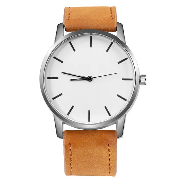 Men's Watch Fashion Leather Quartz Watch Casual Sports Watches