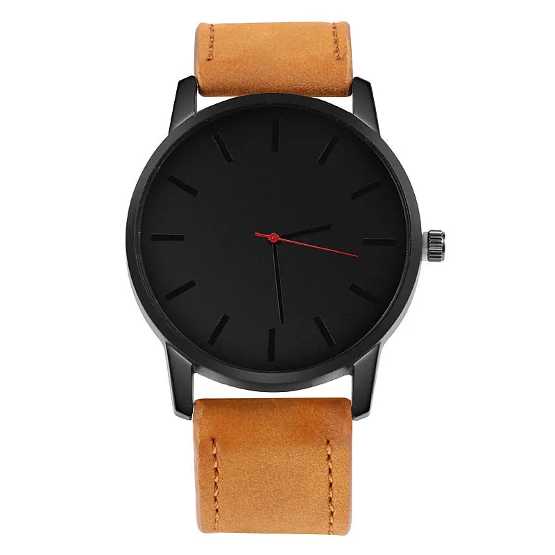 Men's Watch Fashion Leather Quartz Watch Casual Sports Watches