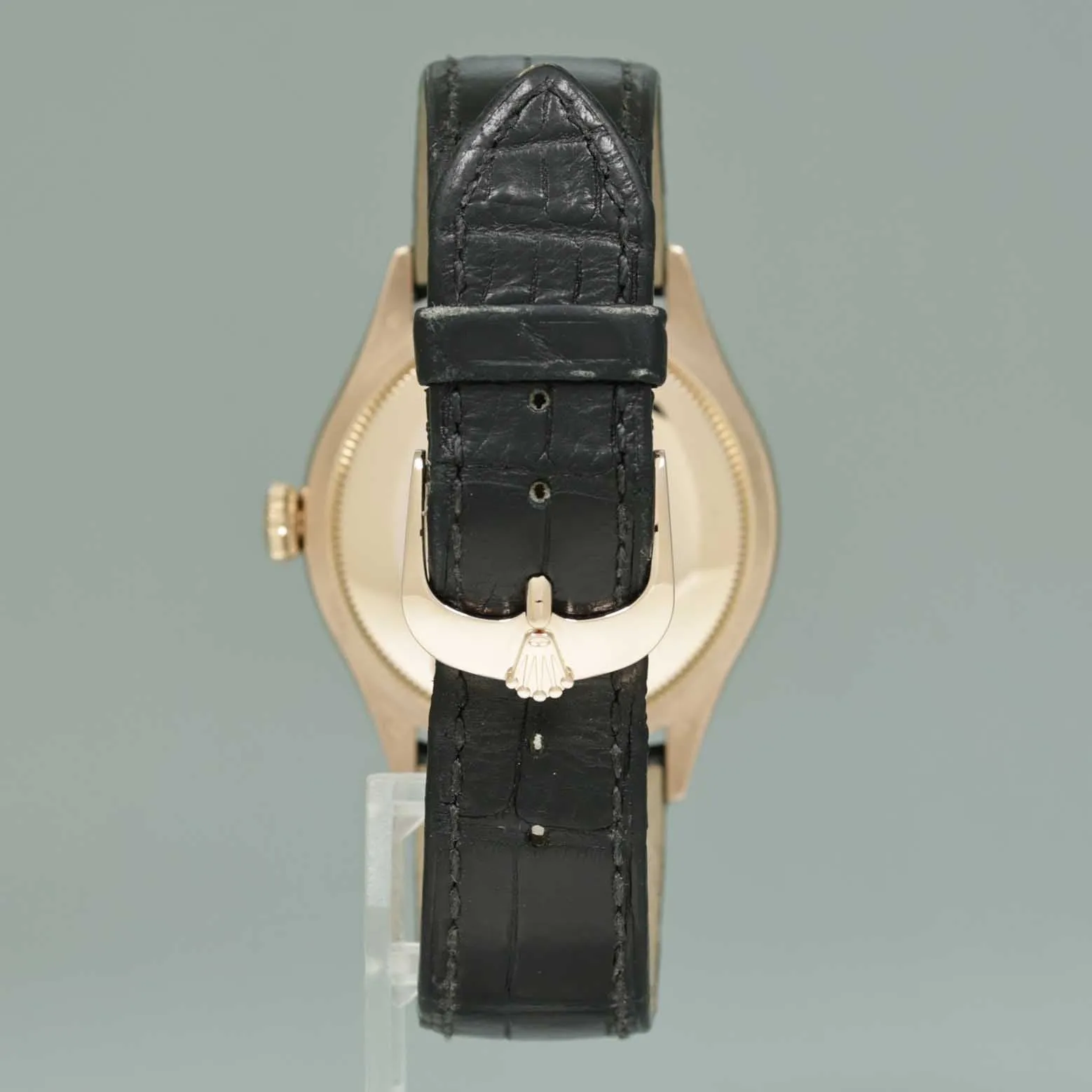 MINT PAPERS Rolex Cellini Rose Gold Black Automatic 39mm Leather 50515 Watch Box