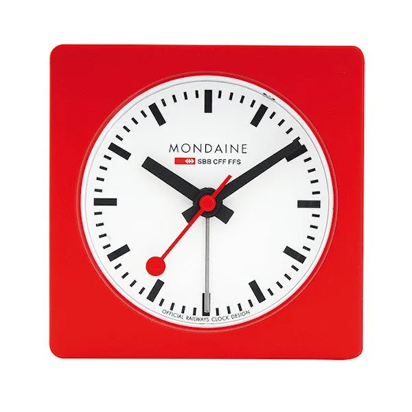 MOND Alarm Cube Clock Red 7cm