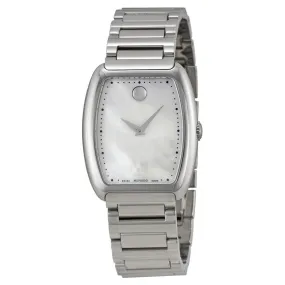 Movado Concerto White Mother of Pearl Stainless Steel Ladies Watch 0606547