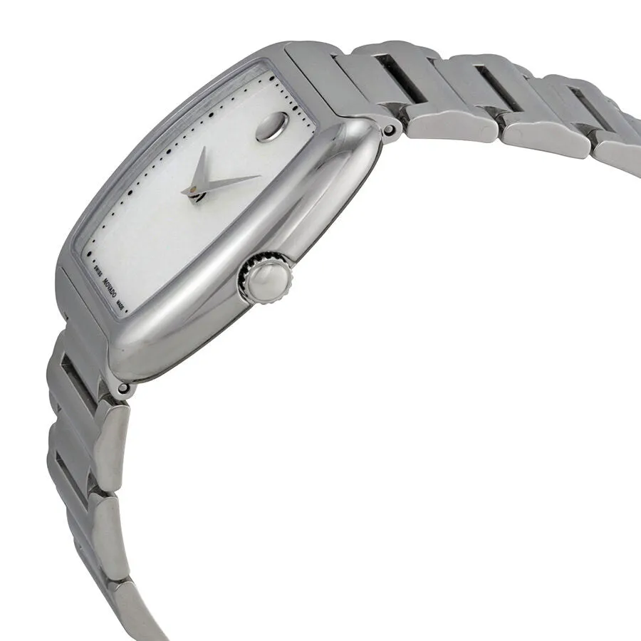 Movado Concerto White Mother of Pearl Stainless Steel Ladies Watch 0606547