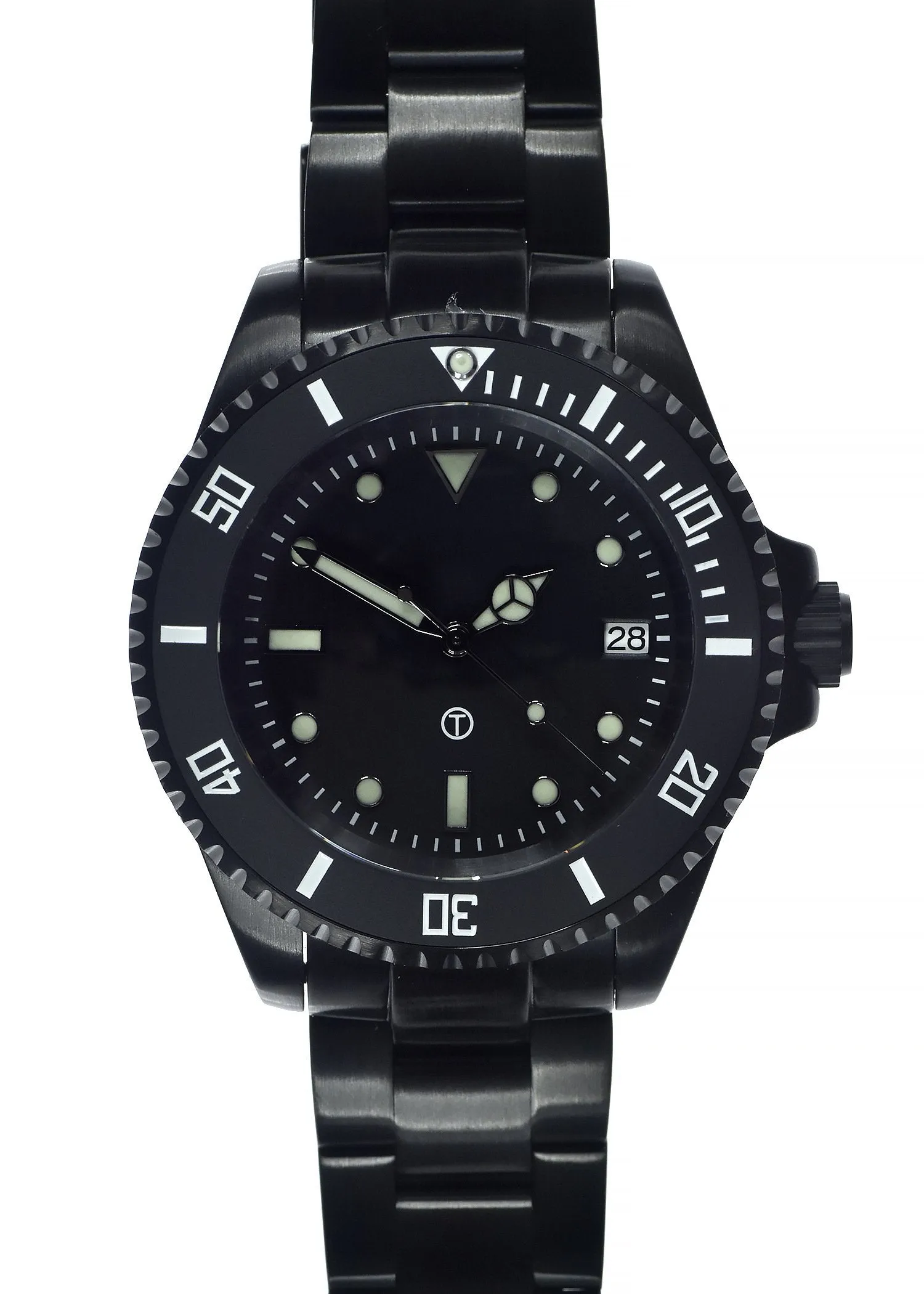 MWC 24 Jewel 300m Automatic Divers Watch with Ceramic Bezel and Sapphire Crystal on PVD Bracelet