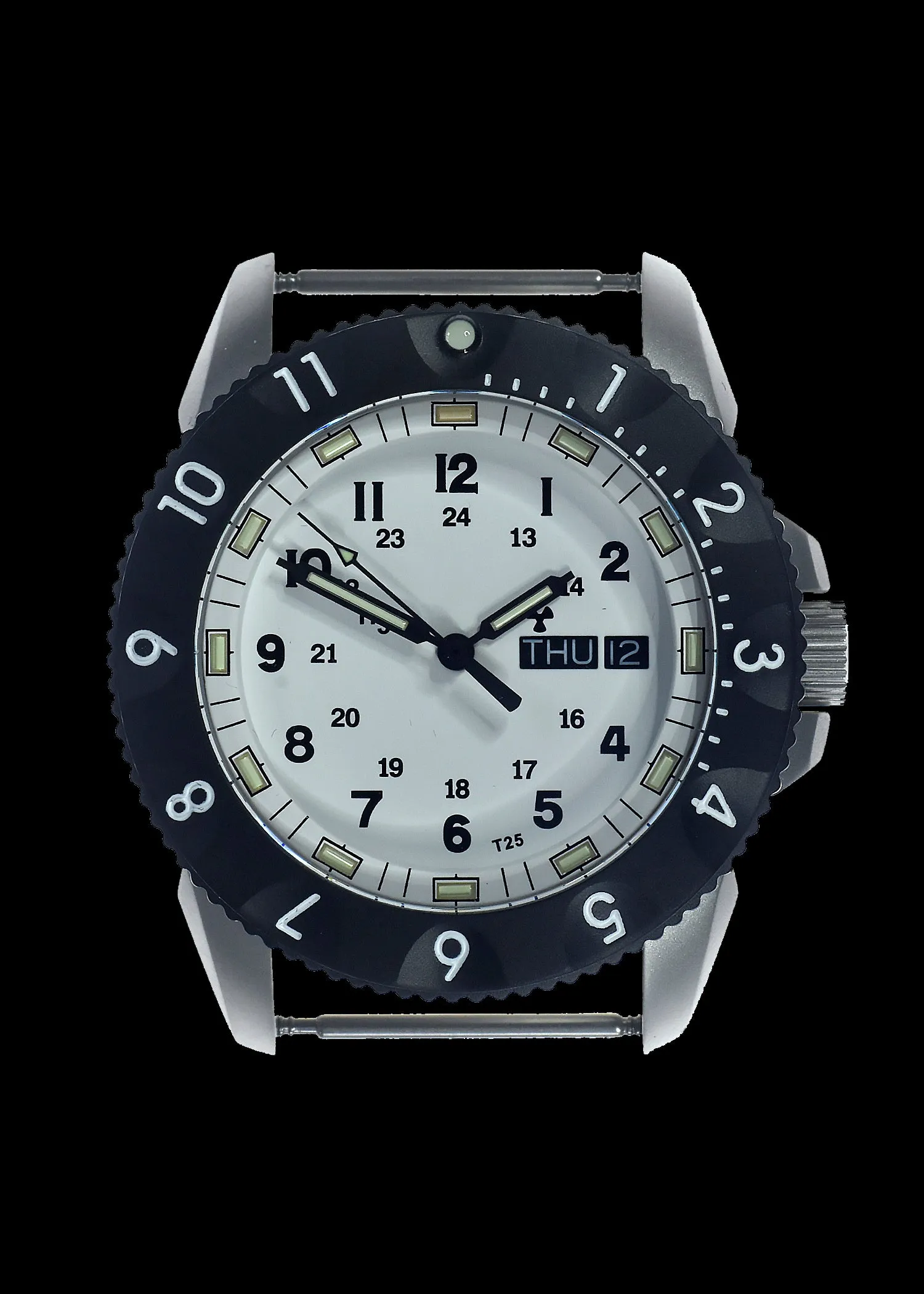 MWC P656 2025 Model Stainless Steel Tactical Series Watch with Day/Date, GTLS Tritium and Sapphire Crystal