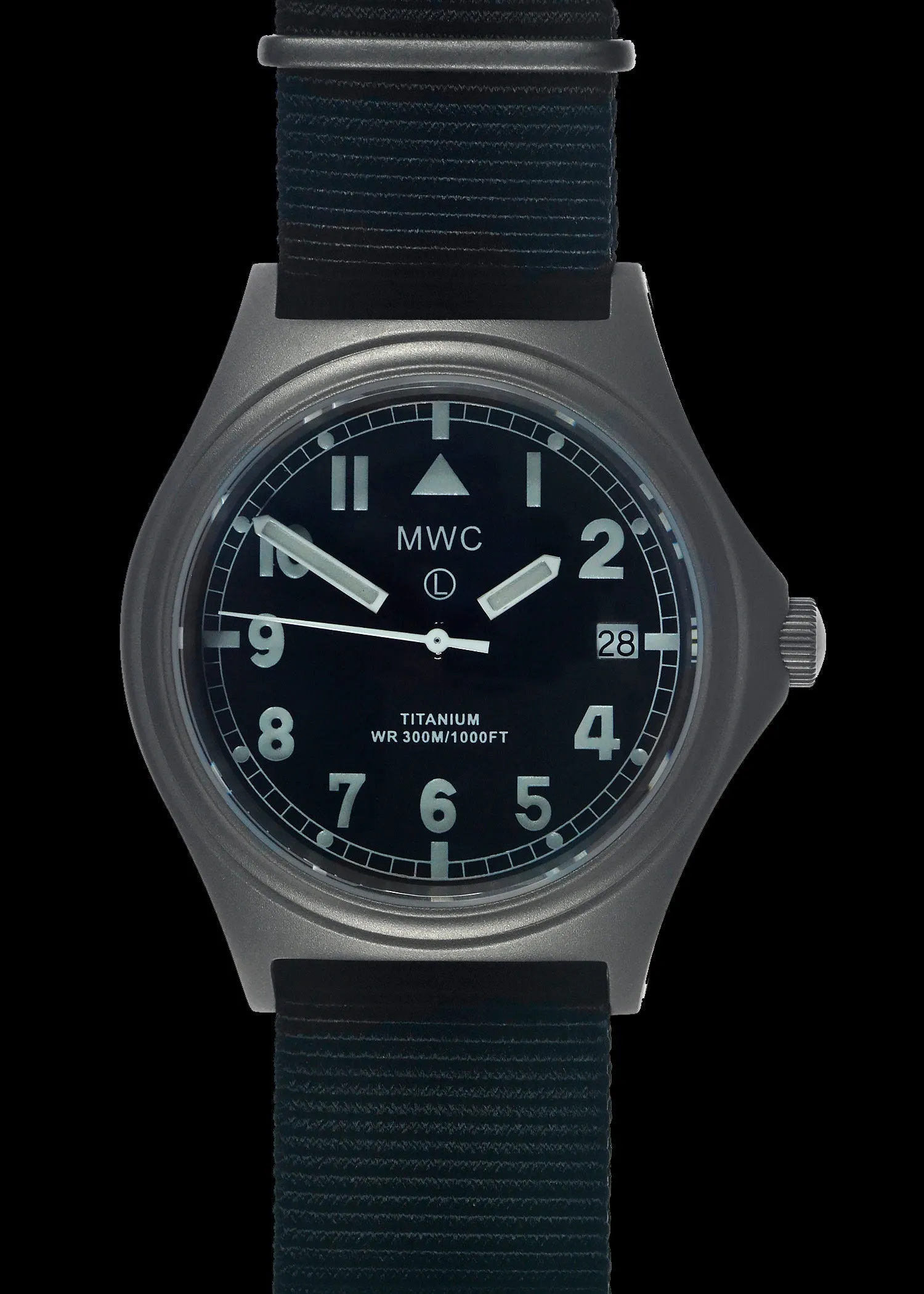 MWC Titanium General Service Watch, 300m Water Resistant, 10 Year Battery Life, Luminova, Sapphire Crystal and 12 Dial Format (Date Version)