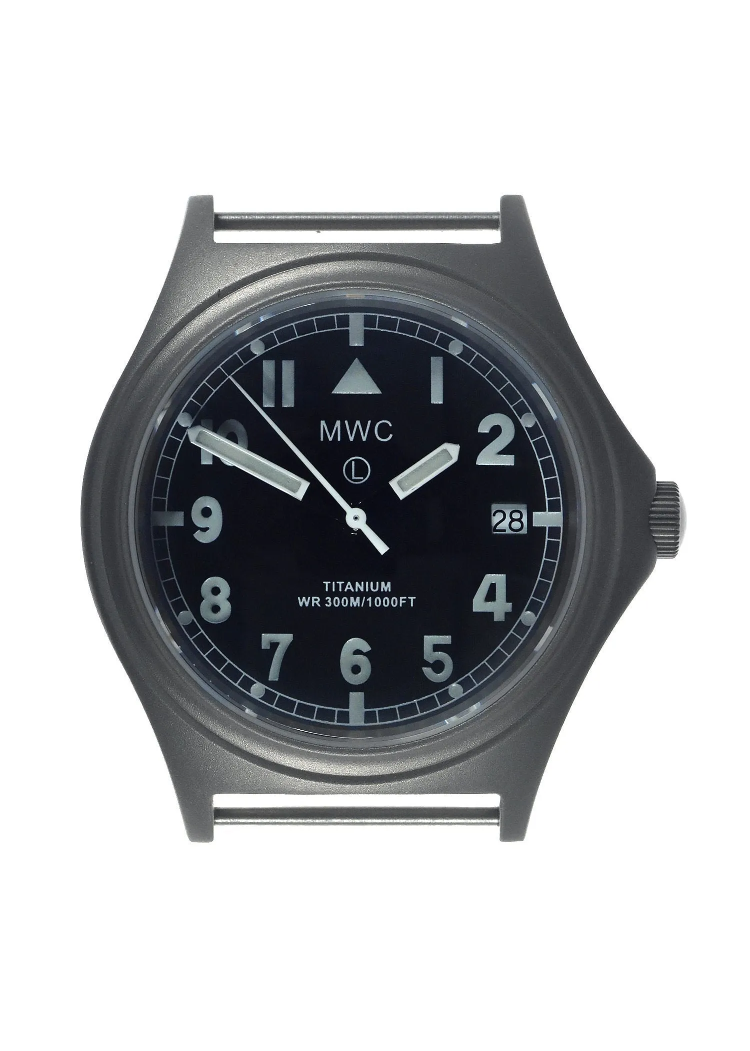MWC Titanium General Service Watch, 300m Water Resistant, 10 Year Battery Life, Luminova, Sapphire Crystal and 12 Dial Format (Date Version)