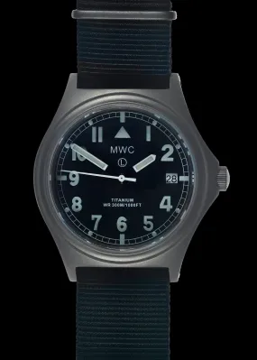 MWC Titanium General Service Watch, 300m Water Resistant, 10 Year Battery Life, Luminova, Sapphire Crystal and 12 Dial Format (Date Version)