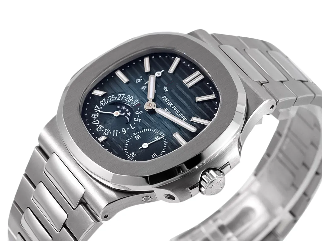 Nautilus Moonphase Stainless Steel with Blue Dial (40mm)