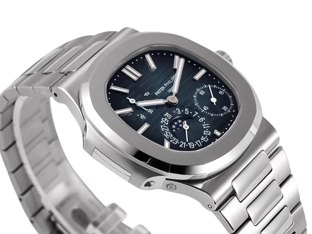 Nautilus Moonphase Stainless Steel with Blue Dial (40mm)