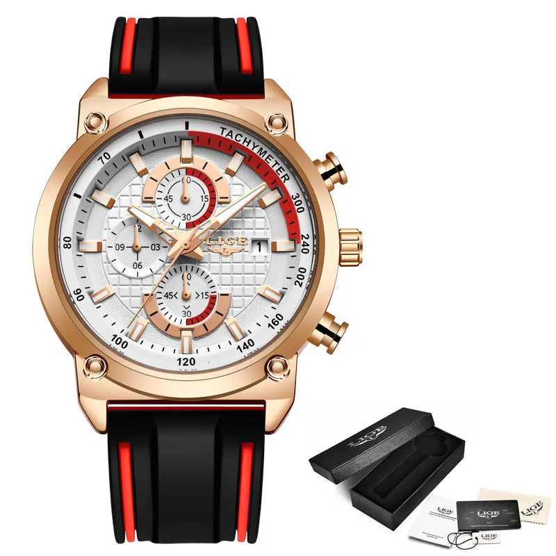 New Creative Design Blue Watches for Men: Luxury Quartz Wristwatch with Stainless Steel, Chronograph, and Sporty Appeal. Shop Now!