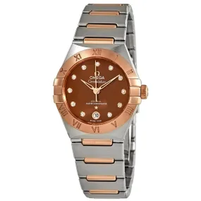 Omega Constellation Manhattan Sun-brushed Brown Diamond Dial Ladies Watch 131.20.29.20.63.001