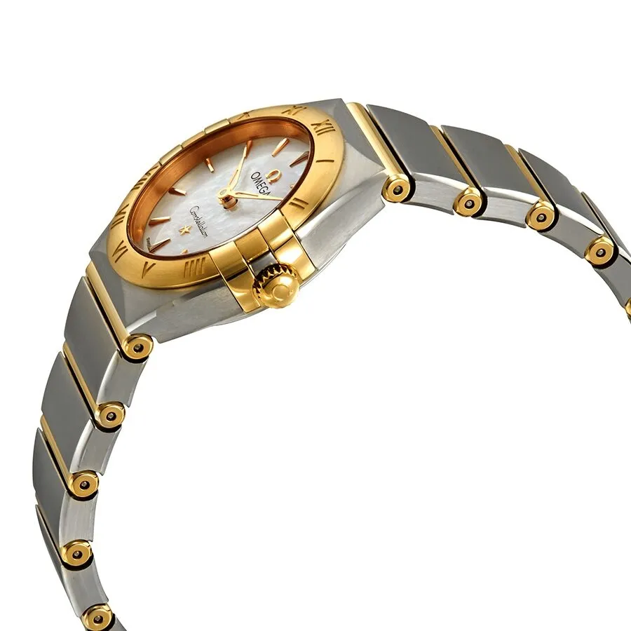 Omega Constellation White Mother of Pearl Dial Ladies Steel and 18kt Yellow Gold Ladies Watch 131.20.25.60.05.002