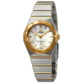 Omega Constellation White Mother of Pearl Dial Ladies Steel and 18kt Yellow Gold Ladies Watch 131.20.25.60.05.002