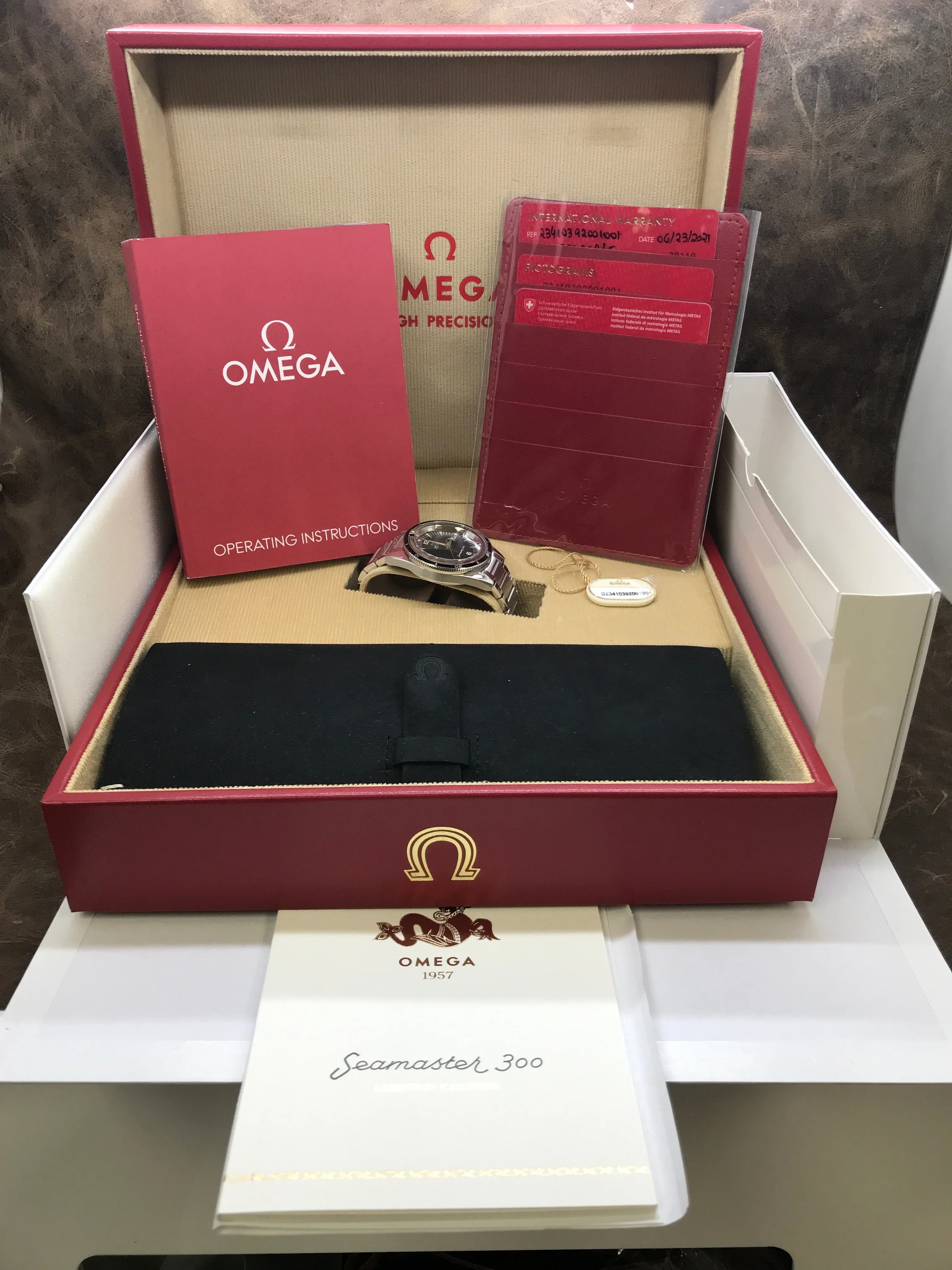 Omega Seamaster 300m 1957 Trilogy 234.10.39.20.01.001 Black Dial Automatic Men's Watch
