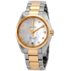 Omega Seamaster Aqua Terra Mother of Pearl Diamond Dial Steel and 18K Yellow Gold Automatic Ladies Watch 23120392155004 231.20.39.21.55.004