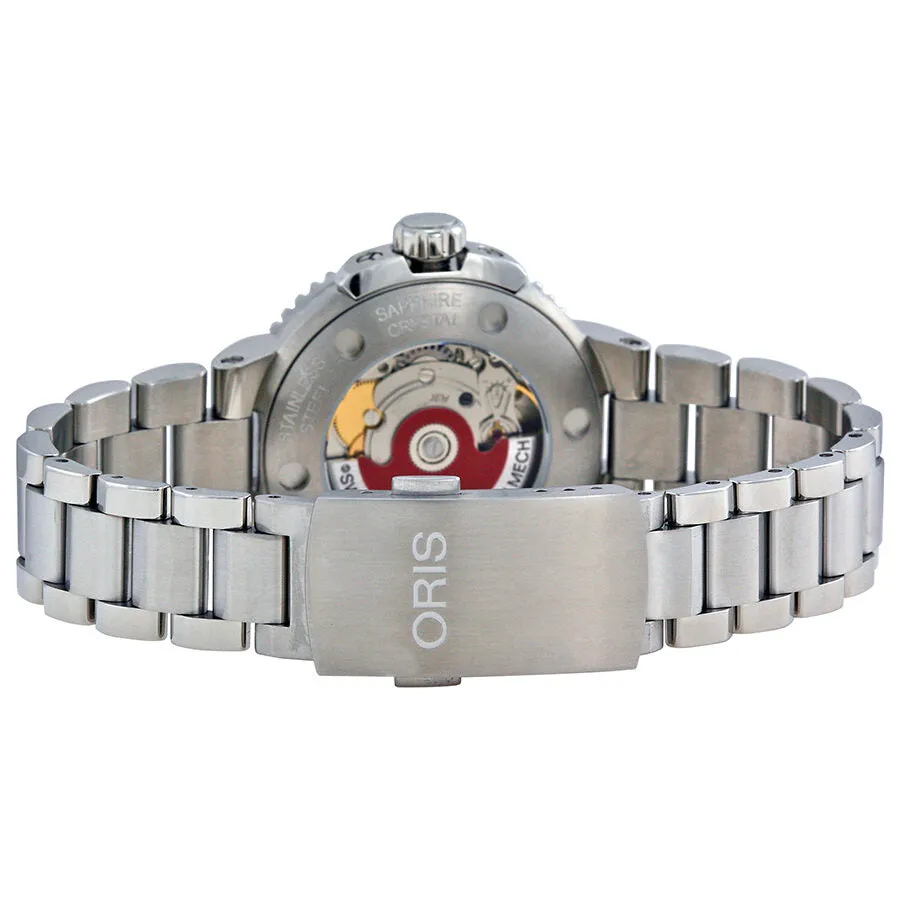 Oris Aquis Date Black Diamond Dial Stainless Steel Ladies Watch 733-7652-4194MB 01 733 7652 4194-07 8 18 01P