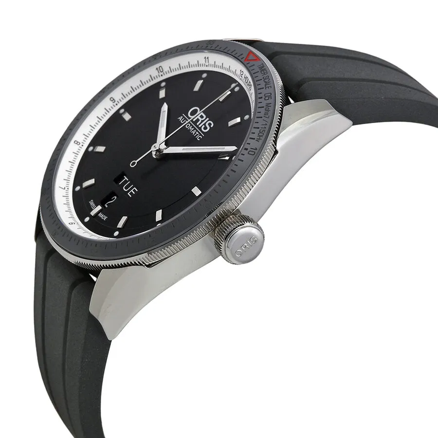 Oris Artix GT Day Date Black Dial Automatic Rubber Strap Men's Watch 735-7662-4154RS 01 735 7662 4154-07 4 21 20FC