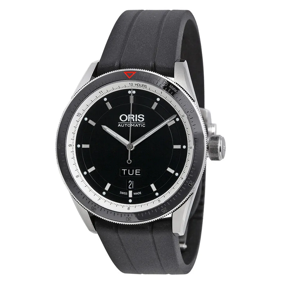 Oris Artix GT Day Date Black Dial Automatic Rubber Strap Men's Watch 735-7662-4154RS 01 735 7662 4154-07 4 21 20FC