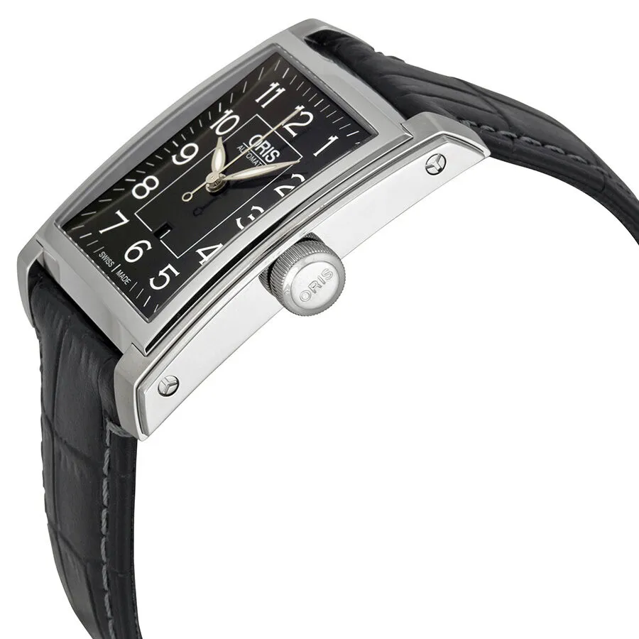 Oris Automatic Black Dial Black Leather Men's Watch 561-7657-4034LS 01 561 7657 4034-07 5 21 71FC