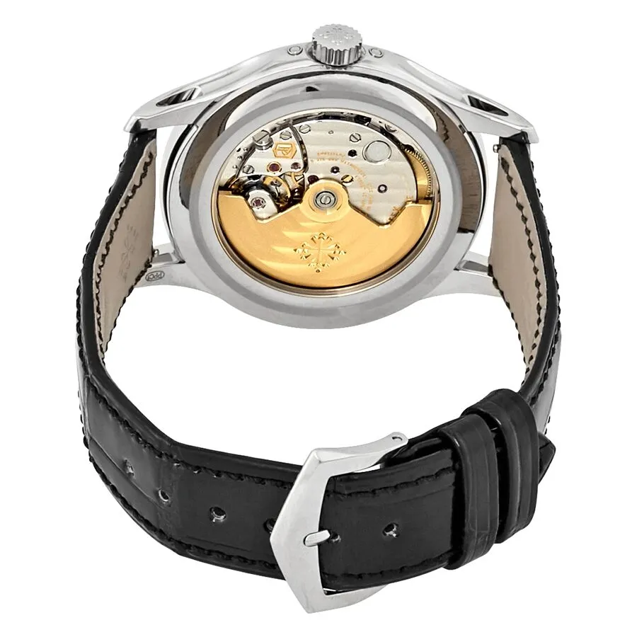 Patek Philippe Complications Moon Phases Annual Calendar Automatic Blue Sunburst Dial Men's Watch 5205G-013