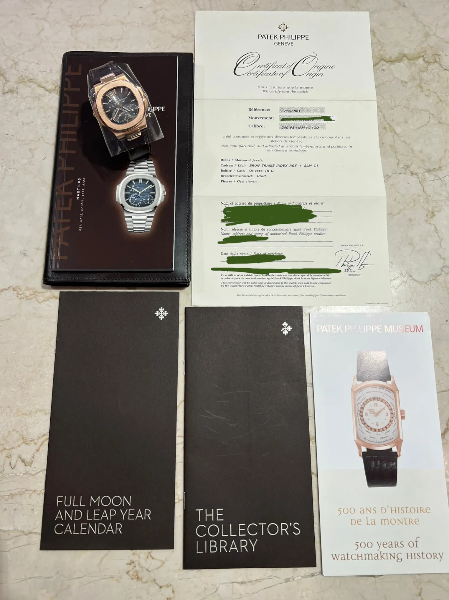 Patek Philippe - Pre-owned Rose Gold Nautilus 5712R Moonphase