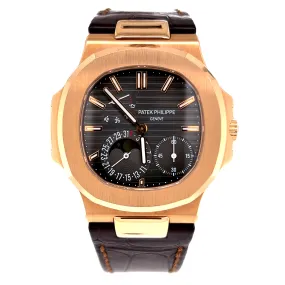 Patek Philippe - Pre-owned Rose Gold Nautilus 5712R Moonphase