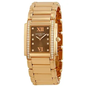 Patek Philippe Twenty 4 Diamond 18K Rose Gold Ladies Watch 4910-11R-010 4910/11R-010
