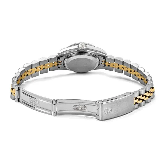 Pre-owned Rolex Independently Certified Women's Two-tone Datejust Jubilee with Champagne Diamond Dial and Diamond Bezel