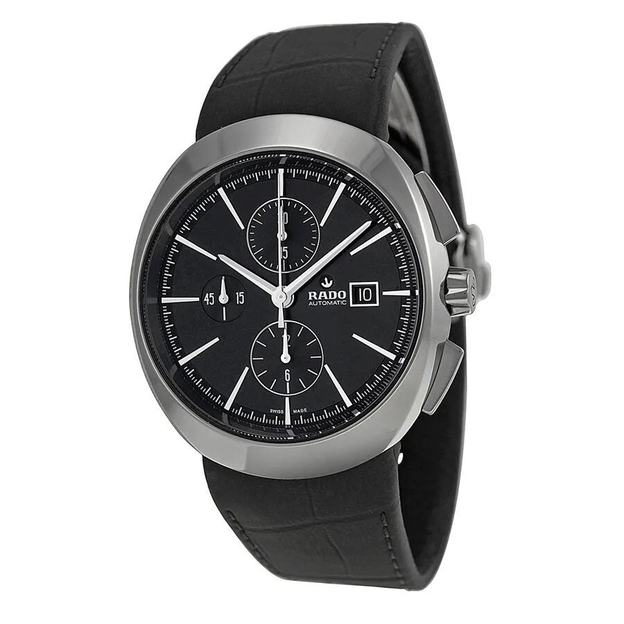 Rado D-Star Automatic Black Dial Black Leather Men's Watch R15556155