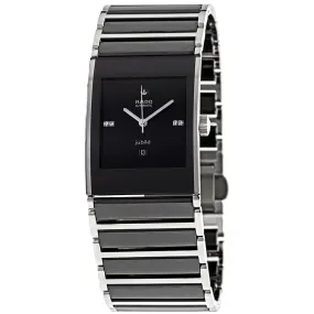 Rado Integral Black Dial Ladies Two Tone Watch R20853702