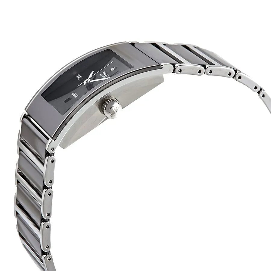 Rado Integral Black Dial Ladies Two Tone Watch R20853702