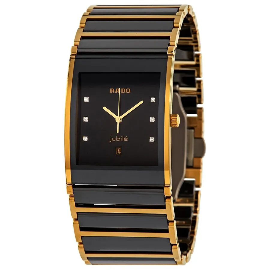 Rado Integral XL Black Dial Men's Two Tone Watch R20862752