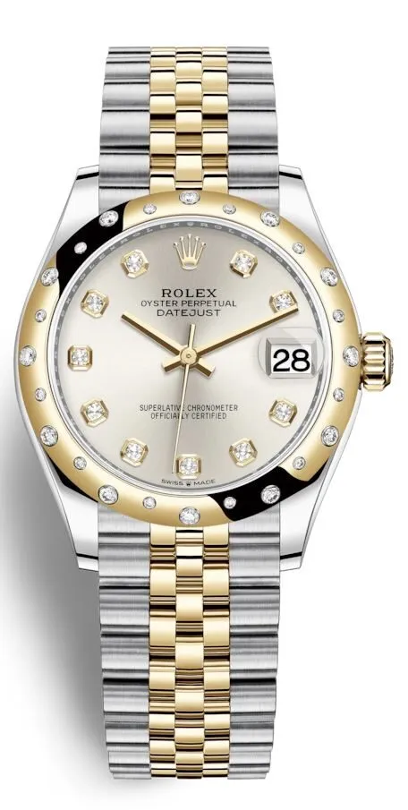 Rolex Datejust 31 Silver Diamond Dial Automatic Ladies Steel and 18kt Yellow Gold Jubilee Watch 278343SDJ