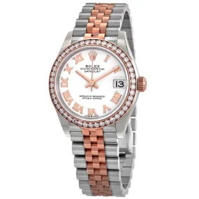 Rolex Datejust 31 White Dial Automatic Ladies Steel and 18kt Everose Gold Jubilee Watch 278381WRJ