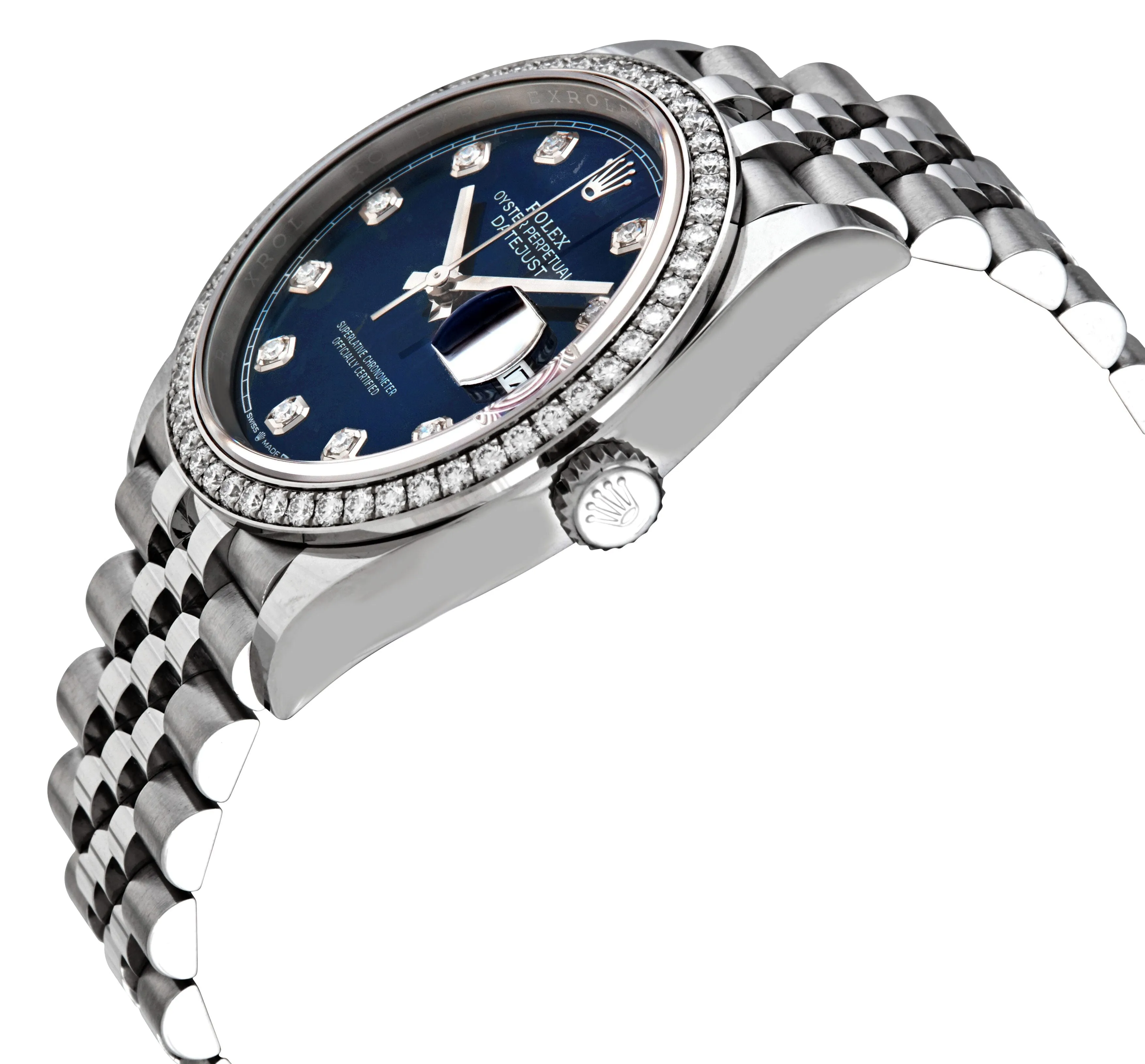 Rolex Datejust 36 Blue Diamond Dial Automatic Unisex Jubilee Watch 126284BLDJ