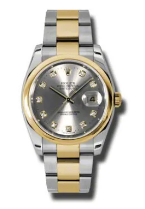 Rolex Datejust 36 Grey Dial Stainless Steel and 18K Yellow Gold Oyster Bracelet Automatic Men's Watch 116203GYDO