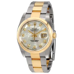Rolex Datejust 36 Mother of Pearl Dial Stainless Steel and 18K Yellow Gold Oyster Bracelet Automatic Men's Watch 116203MDO