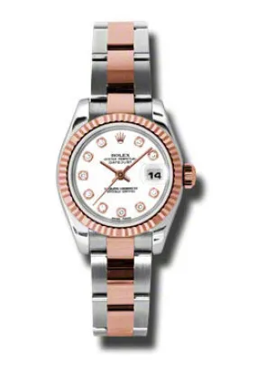 Rolex Datejust Automatic Stainless Steel and 18kt Rose Gold Ladies Watch 179171WDO