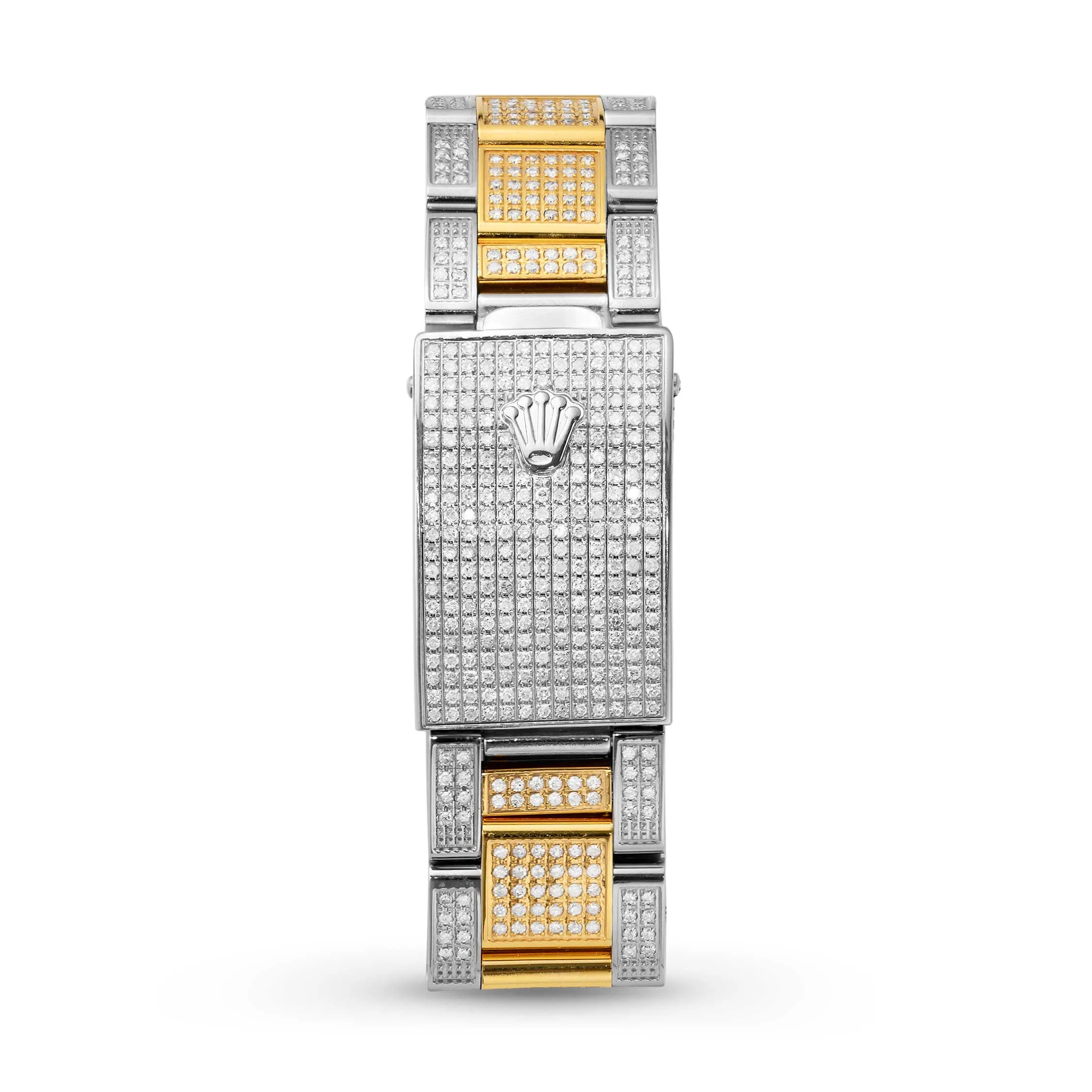 Rolex Datejust Diamond Bezel Watch 36mm Black Roman Dial | 12.15ct