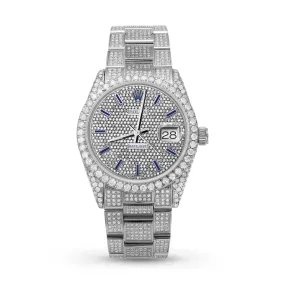 Rolex Datejust Diamond Bezel Watch 36mm Blue Dial | 11ct
