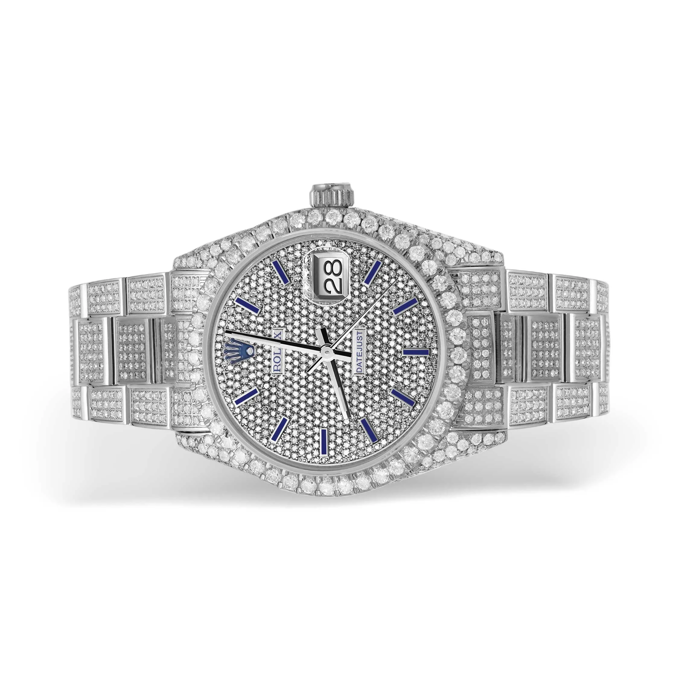 Rolex Datejust Diamond Bezel Watch 36mm Blue Dial | 11ct