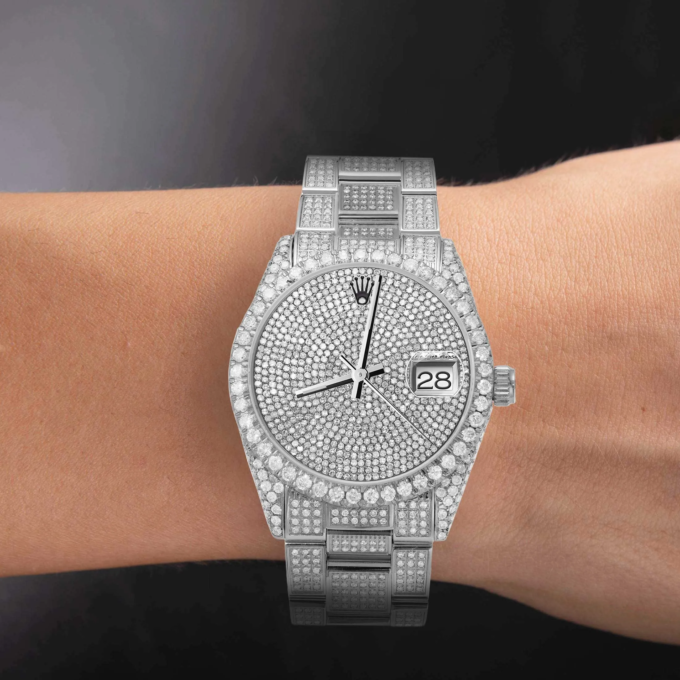Rolex Datejust Diamond Bezel Watch 36mm Diamond Dial | 11.10ct