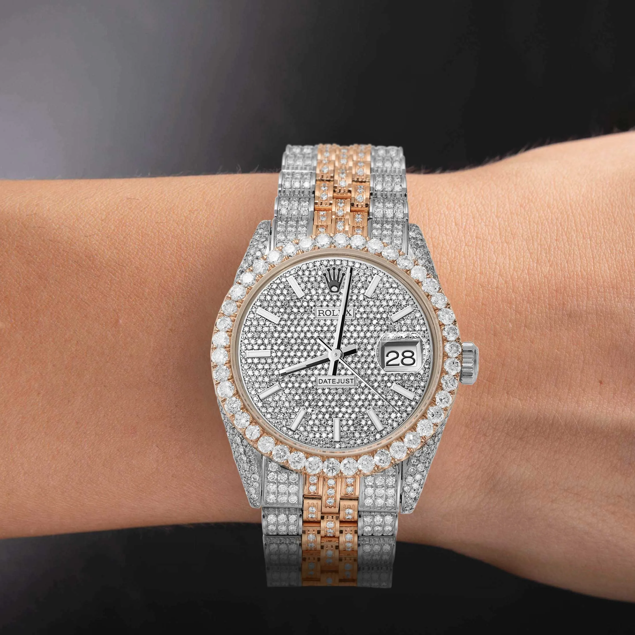 Rolex Datejust Diamond Bezel Watch 36mm Mother of Pearl Dial | 13.10ct